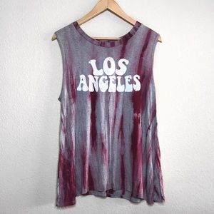 Los Angeles bleeding graphic muscle tank H8